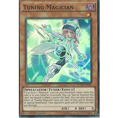 Image of YuGiOh PEVO EN020 1st Ed Tuning Magician Super Rare Card ( Yu Gi Oh! Single )