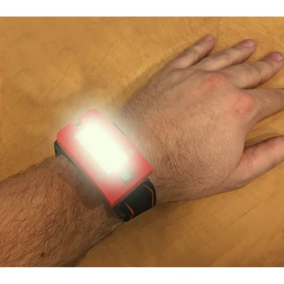 Image of Sealey 2W COB LED Auto Sensor Rechargeable Head Torch Red