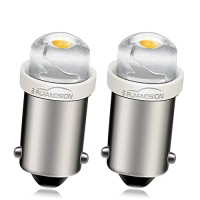 Image of Ruiandsion 2pcs BA9S LED Bulbs 12V 0.5W Yellow COB 1SMD Interior Dome Map Reading Lights,Non polarity