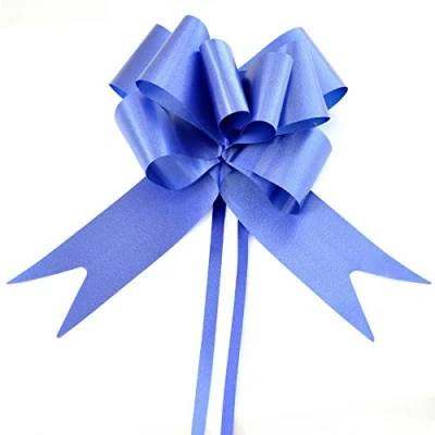 Image of SHATCHI Large 50mm/5cm Ribbon Pull Bows for Party Wall, Gift Wraps, Christmas Trees, Wedding, Birthday Hampers Decoration Florist, Navy Blue, 10pcs