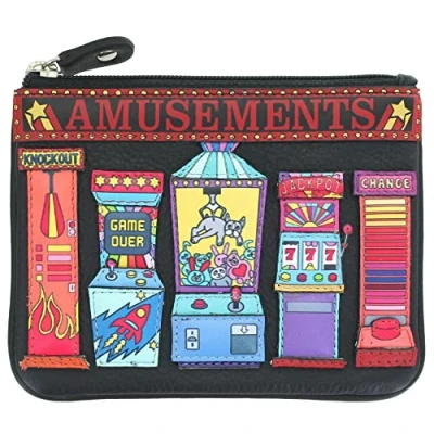 Image of Mala Leather Beau Collection Coin Purse RFID Blocking 4266_89 Black