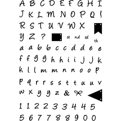 Image of Card io Alphabet Bunting Clear Stamp Set, Synthetic Material, 21 x 10.9 0.4 cm