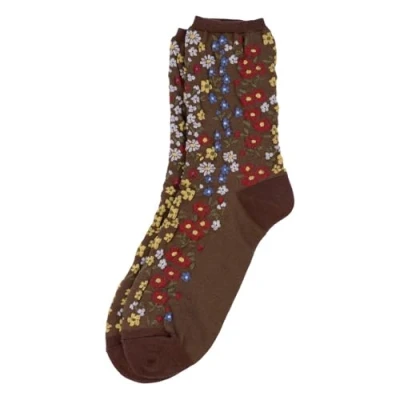 Image of JOE COOL Socks Embossed Blooming Garden Made With Cotton &amp; Spandex