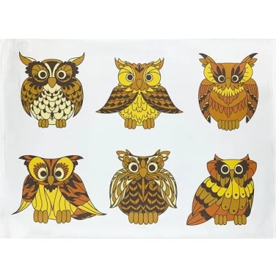 Image of Half a Donkey The Wise Owl Collection large cotton tea towel