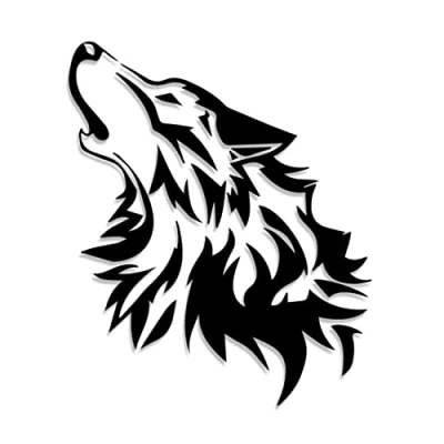 Image of Decus Wolf XXL 0222 (black) // Sticker OEM JDM Style Vinyl Transfer
