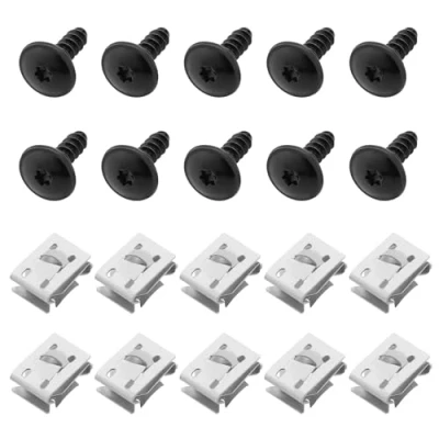 Image of YINETTECH 10Pcs Car Bumper Wheel Arch Screws Kit N90959101, N90775001 Compatible with AUDI VW and Skoda