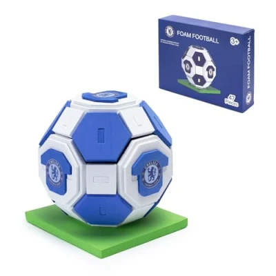 Image of Chelsea FC Official Licensed 3D Foam Football Puzzle 47 Piece Buildable Model for Ages 3+