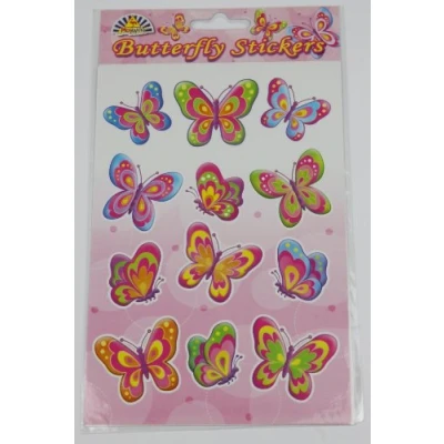 Image of 12 Sheets of Butterfly stickers each sheet has
