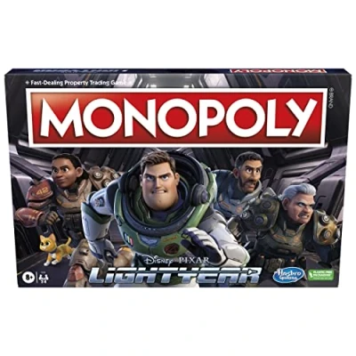 Image of Hasbro Gaming Monopoly: Disney and Pixar&#039;s Lightyear Edition Board Game Families Kids, Family Games, Gifts Kids 8+, Multicolor