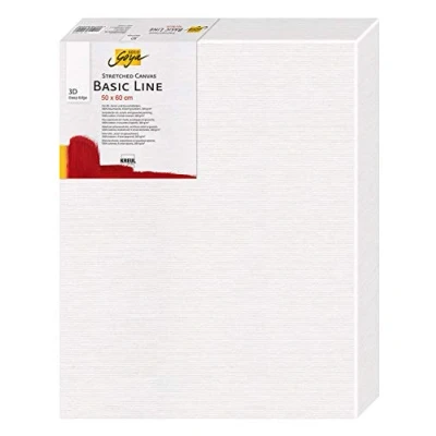 Image of Kreul Solo Goya 3D Stretched Basic Line, Stretcher Frame with Cotton Canvas 4 x Primed Ideal for Oil, Acrylic and Gouache Paints, Strip Depth 3.8 cm, Approx. 50 60 White