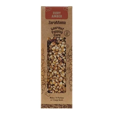 Image of Fiery Amber ZaraMamas Popcorn Gourmet Popping Corn Gift Box 400g