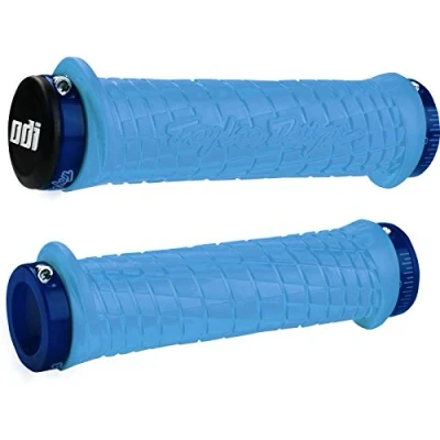 Image of ODI Troy Lee Designs MTB Lock On Grips 130mm Aqua/Blue