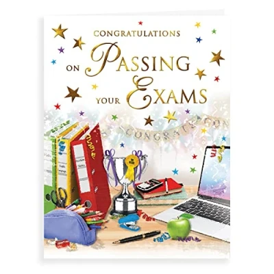 Image of Regal Publishing Traditional Exam Congratulations Card 8 x 6 inches