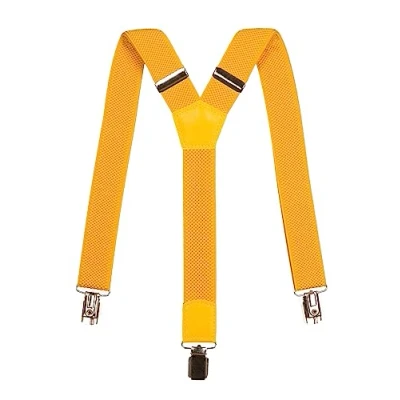 Image of Junior/Childrens 5 12 yrs fully adjustable Elasticated Clip on &#039;Y&#039; Braces/Suspenders Yellow