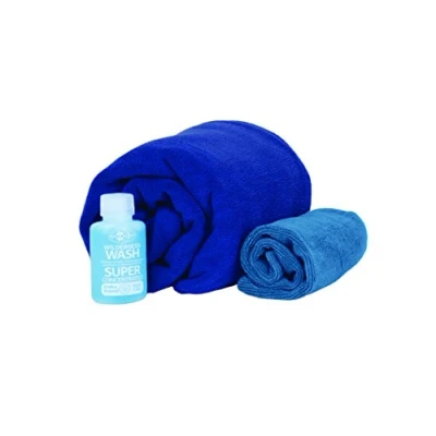 Image of Sea To Summit Tek Towel Wash Kit Cobalt Blue