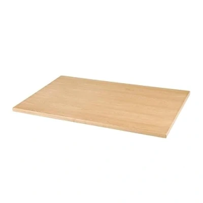 Image of Bolero Pre drilled Rectangular Tabletop, Natural Ash Veneer, Size: 1100 x 700 27 mm, Wood Effect Table Top, Indoor Use, Heat &amp; Water Resistant, Café Restaurant Tables, CY950