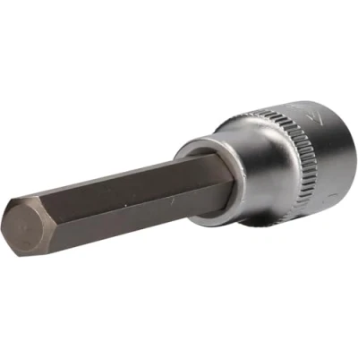 Image of BRILLIANT TOOLS BT022874 1/2 Inch Hex Socket Bit Socket, 100 mm Long, 10 [Powered by KS Tools]
