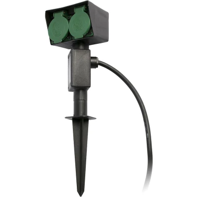 Image of Faro Lighting Garten Outdoor Plug On Spike Black IP44