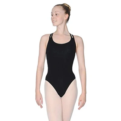 Image of Roch Valley Sophie Sleeveless Cotton Lycra Leotard XL Black