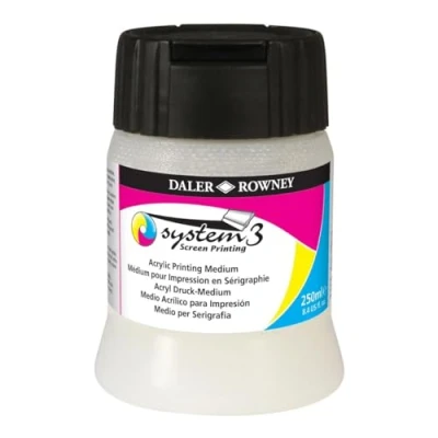 Image of Daler Rowney System3 Screen Printing Medium, Plastic Pot, 8.45oz 250 ml, Medium