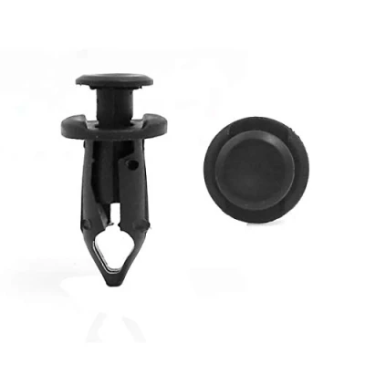 Image of Sourcingmap 100Pcs Black Plastic Rivet Push Pin Type Trim Fastener Clips 9mm