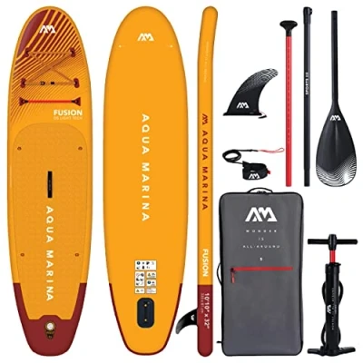 Image of Aqua Marina FUSION 10ft10in Inflatable Stand Up Paddle Board (iSUP) Package, 330 cm Length
