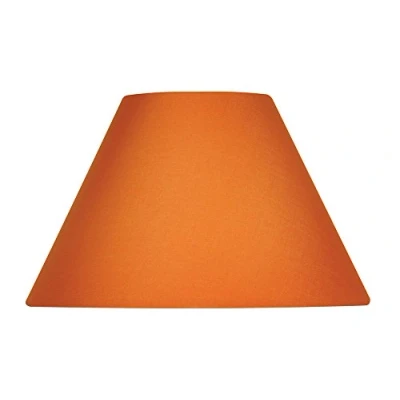 Image of Oaks Lighting Cotton Coolie Shade, 12 inch, Fabric, Satsuma/Orange