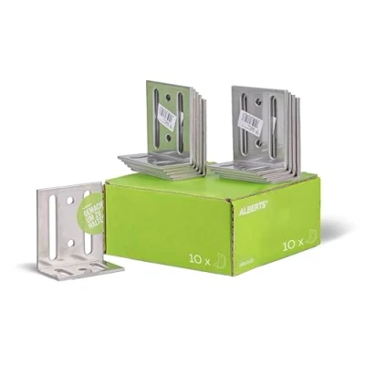 Image of Adjustable Bracket with Slot 35 x 75 65 mm / 10 STK. Material: Edelstahl