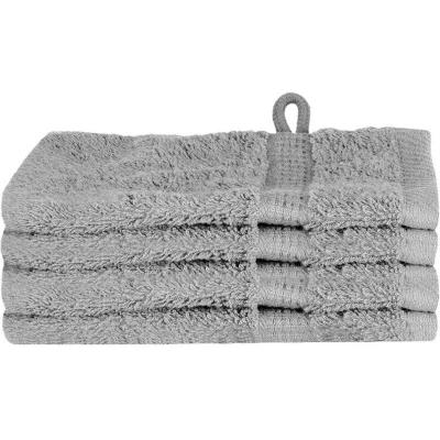 Image of vidaXL Guest Towel 4 pcs Gray 15 x 21 cm Cotton