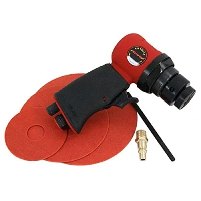 Image of Neilsen CT1077 5in (125mm) High Speed Air Sander with 16,000 RPM, Built in Regulator, and 3 Fibre Backing Pads