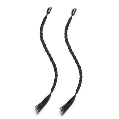 Image of Clip In Hair Extension Braids Dreadlocks Extensions, Box (Natural Black 1 Braid On A Clip)