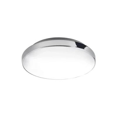 Image of Briloner Leuchten LED Ceiling Light, Bathroom lamp, IP44, 13 watts, 1,200 lumens, 4,000 Kelvin, White Chrome, Diameter 28.5 cm, White/Chrome, 3351 016