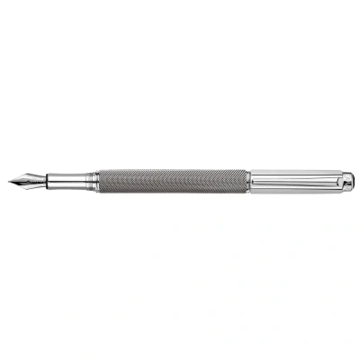 Image of Caran D&#039;ache Various Ivanhoe Silver Plated Rhodium Coated Medium Nib Fountain Pen