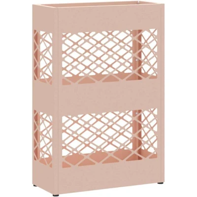 Image of vidaXL Pink Umbrella Stand 28x12x41 cm Steel