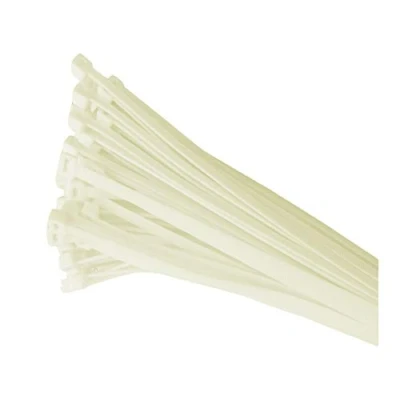 Image of 100 x Natural Nylon Cable Ties 300 4.8mm / Extra Strong Zip Tie Wraps