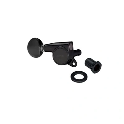 Image of Gotoh 381 Series 6 In Line with Rounded Mini Buttons Black, Left Handed