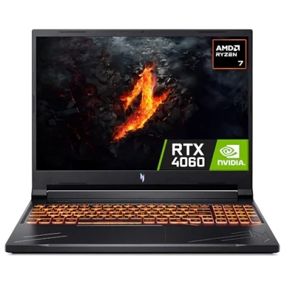 Image of Acer Nitro V 16 ANV16 41 Gaming Laptop AMD Ryzen 7 8845HS, 16GB, 1TB SSD, NVIDIA GeForce RTX 4060 8G, 16&quot; WUXGA IPS 165Hz, Windows 11, Black