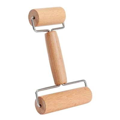 Image of Rolling Pin,Pizza Baker Roller Wood Pin for Baking Professional Dough with Handle Fondant Cake Pie Pizza Cookie