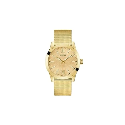 Image of GUESS Crescent GW0629G2 Men&#039;s Gold Stainless Steel Bracelet Watch, Gold,