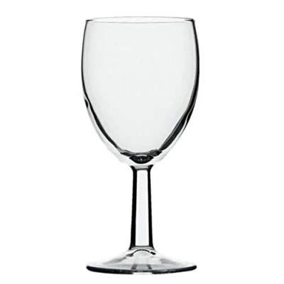 Image of Saxon Wine Glass 250ml/9oz. Lined and CE stamped at 175ml. 155mm high. Box quantity 48.