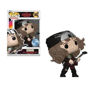 Image of Funko Pop! Tv: Stranger Things S4 Hunter Eddie with Guitar​ ​(MT)(Exc) Collectable Vinyl Figure Gift Idea Official Merchandise Toys for Kids &amp; Adults Model Collectors and Display