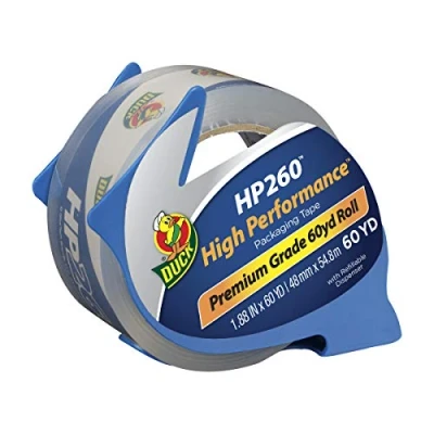 Image of Duck HP260 Packing Tape with Dispenser, 1.88 Inch x 60 Yard, Clear, 1 Roll (393186)