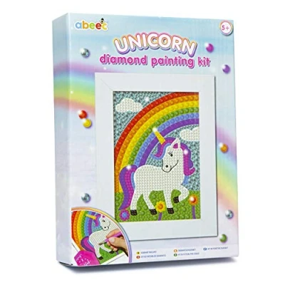 Image of abeec Unicorn Diamond Painting Kit Art Kits for Kids Craft Including Accessories Gifts Girls Sets