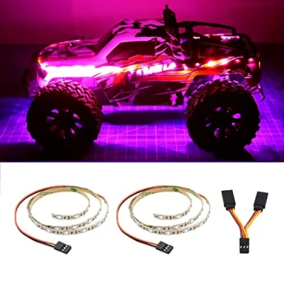 Image of elechawk LED Light Strip for RC Fixed Wing Airplane Flying Plane AR Drone Model Car Truck (Pink)
