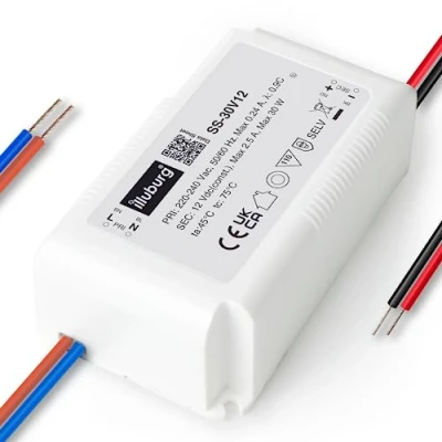 Image of illuburg LED Driver 12V 30W Flickerfree for Strip G4 MR11 GU5.3 MR16 Power Supply Transformer