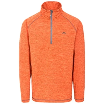 Image of Trespass Men Bungy Warm Fleece 200gsm for Men/ Gents/ Adults Walking/ Hiking/ Trekking/ Camping/ Outdoor/ Snowsports/ Skiing/ Snowboarding Bt Orange Marl, XXS