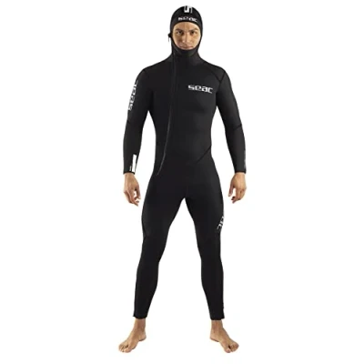 Image of Seac Club Man, 5 mm neoprene suit with integrated hood and Powertex protections in the shoulders, knees lower back