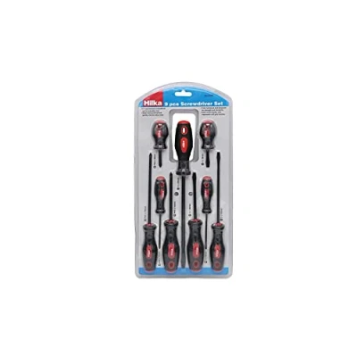 Image of Hilka 9 PCE Screwdriver Set,Red &amp; Black