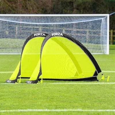 Image of FORZA Flash Pop Up Football Goals [Pair] Kids for the Garden Mini Quick &amp; Easy Portable [2.5ft, 4ft 6ft] (6ft [Pair])