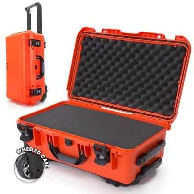 Image of Nanuk 935 Waterproof Carry On Hard Case with Wheels and Cubed Foam Orange
